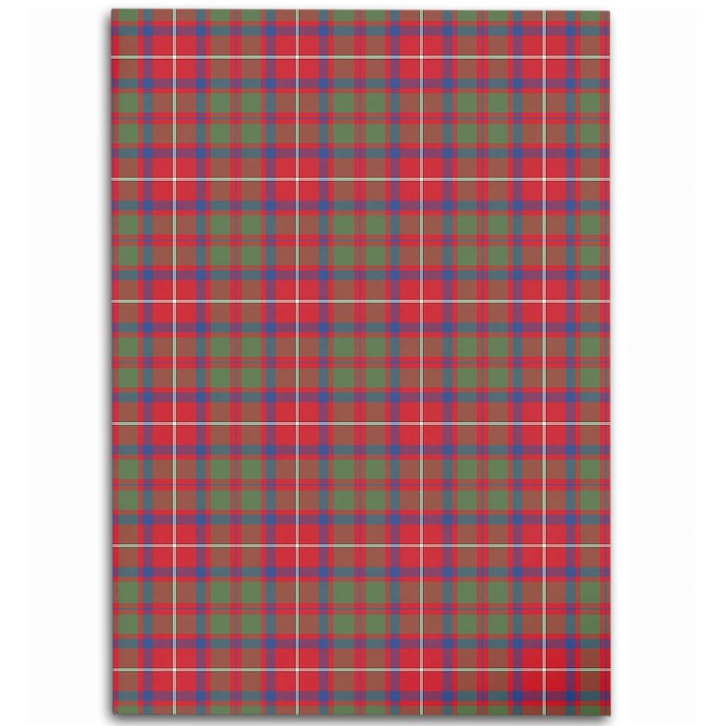Shaw Red Modern Tartan Classic Area Rug