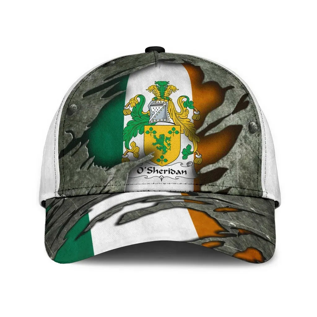 Clan Osheridan Coat Of Arms - Irish Family Crest Classic Cap PD62 Osheridan Coat Of Arms Irish Cap   