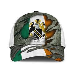 Clan Waller Coat Of Arms - Irish Family Crest Classic Cap JT39 Waller Coat Of Arms Irish Cap   