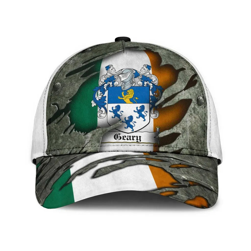 Clan Geary Coat Of Arms - Irish Family Crest Classic Cap DM49 Geary Coat Of Arms Irish Cap   