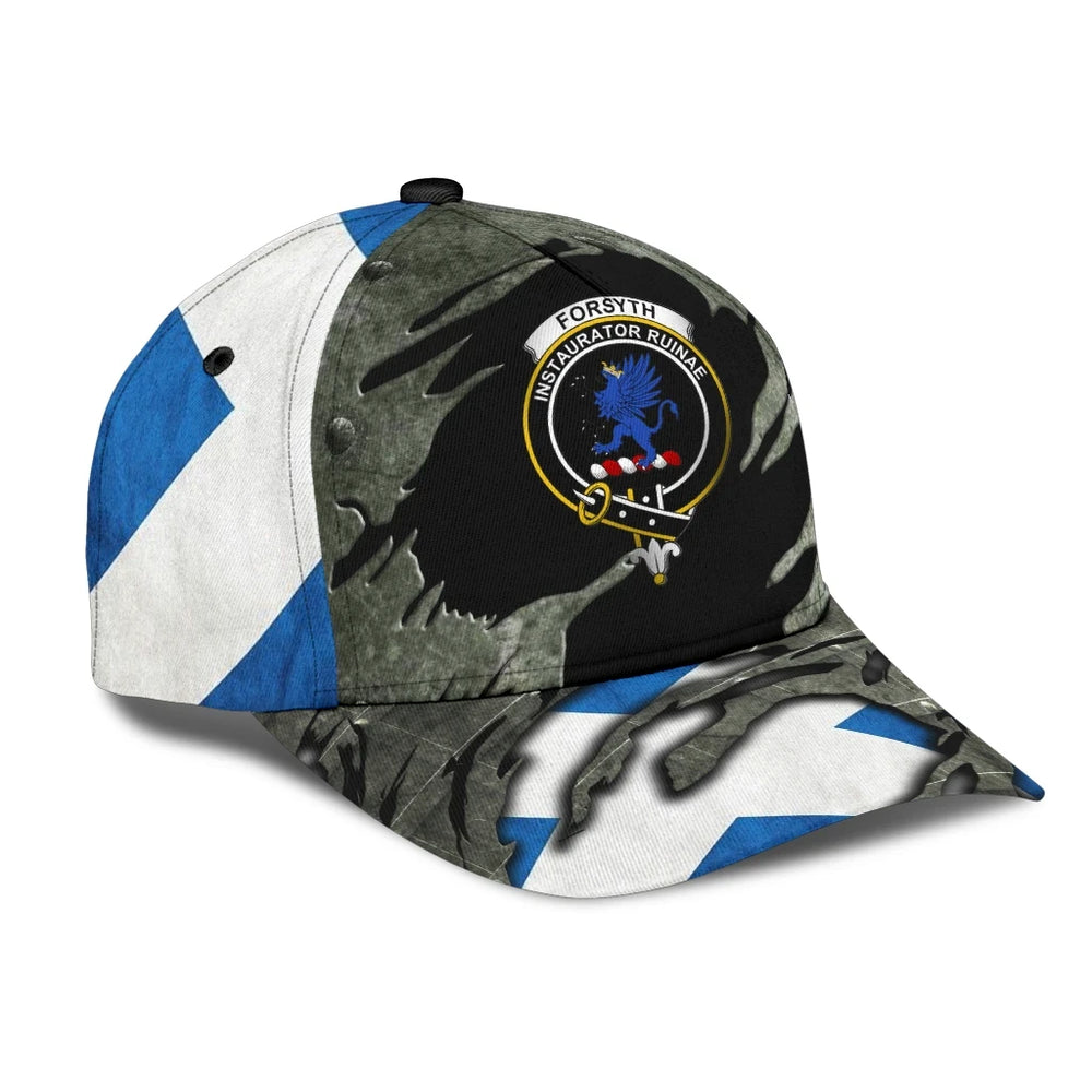 Clan Forsyth Tartan Crest Classic Cap TP34 Forsyth Tartan Tartan Cap   