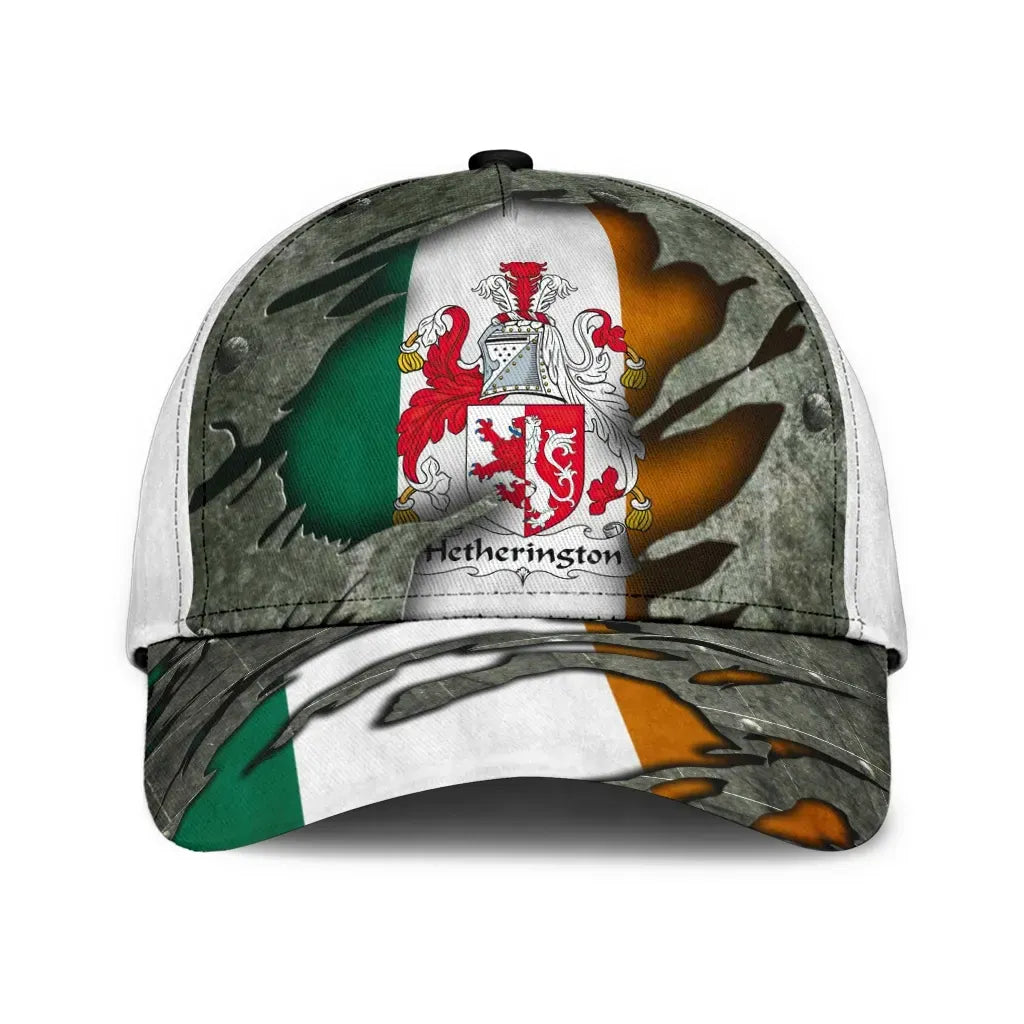 Clan Hetherington Coat Of Arms - Irish Family Crest Classic Cap JT13 Hetherington Coat Of Arms Irish Cap   