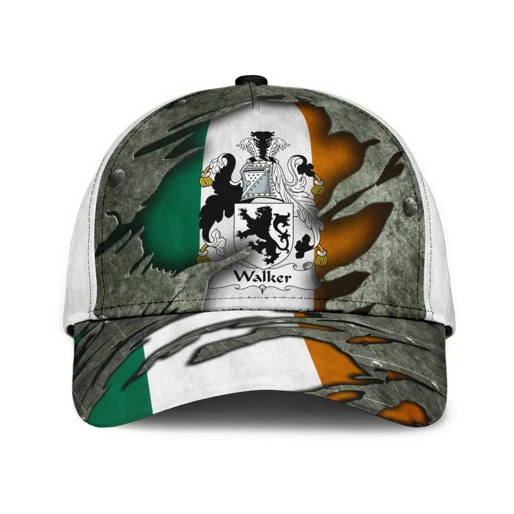 Clan Walker Coat Of Arms II Irisharms - Irish Family Crest Classic Cap YK63 Walker Coat Of Arms II Irisharms Irish Cap   