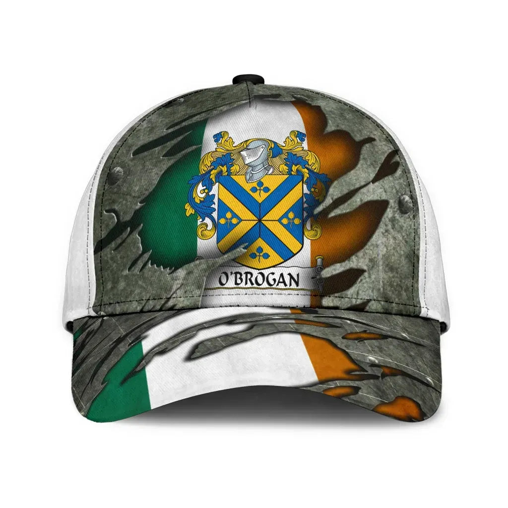 Clan Obrogan Coat Of Arms - Irish Family Crest Classic Cap OR36 Obrogan Coat Of Arms Irish Cap   