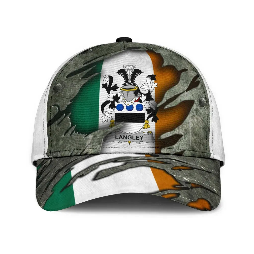 Clan Langley Coat Of Arms - Irish Family Crest Classic Cap YJ20 Langley Coat Of Arms Irish Cap   