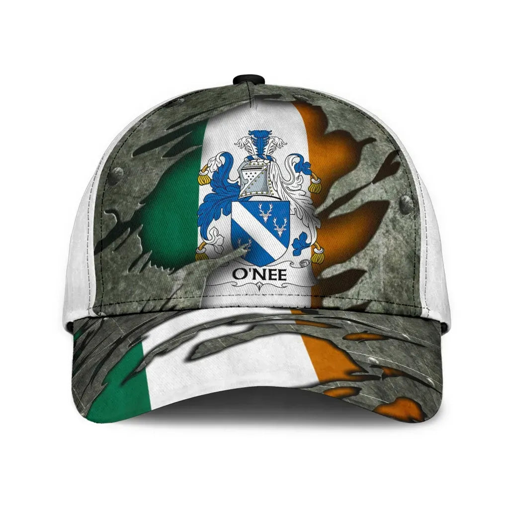 Clan Onee Coat Of Arms - Irish Family Crest Classic Cap EA38 Onee Coat Of Arms Irish Cap   