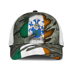 Clan Cotter Coat Of Arms - Irish Family Crest Classic Cap UF95 Cotter Coat Of Arms Irish Cap   
