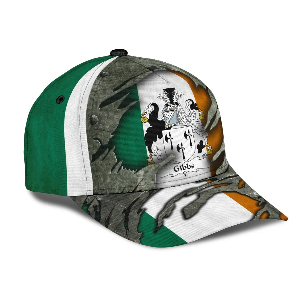 Clan Gibbs Coat Of Arms - Irish Family Crest Classic Cap EO58 Gibbs Coat Of Arms Irish Cap   