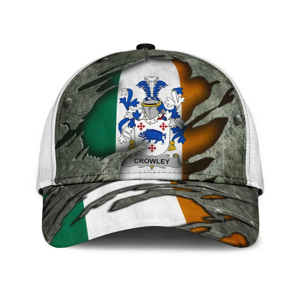 Clan Crowley Coat Of Arms - Irish Family Crest Classic Cap EQ72 Crowley Coat Of Arms Irish Cap   