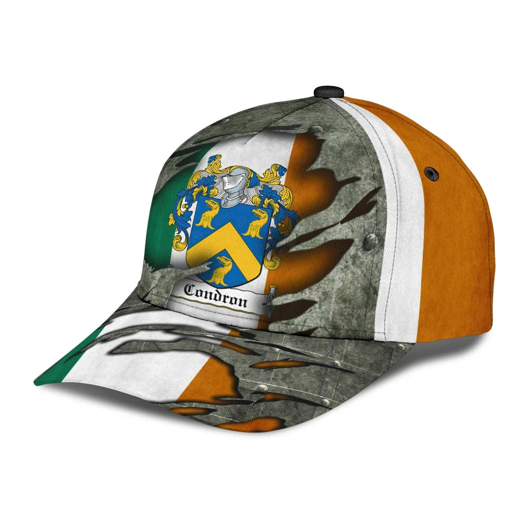 Clan Condron Coat Of Arms - Irish Family Crest Classic Cap CP89 Condron Coat Of Arms Irish Cap   