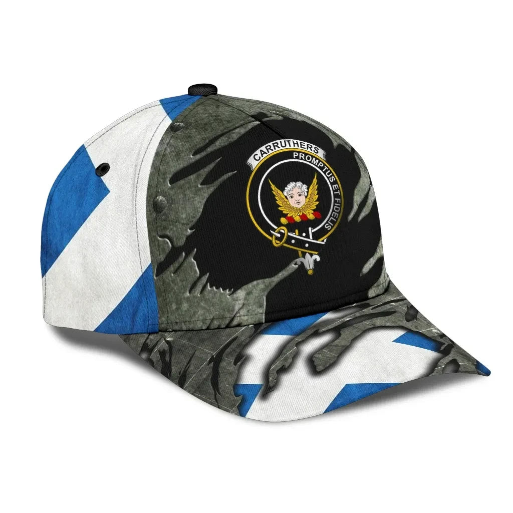 Clan Carruthers Tartan Crest Classic Cap XU61 Carruthers Tartan Tartan Cap   