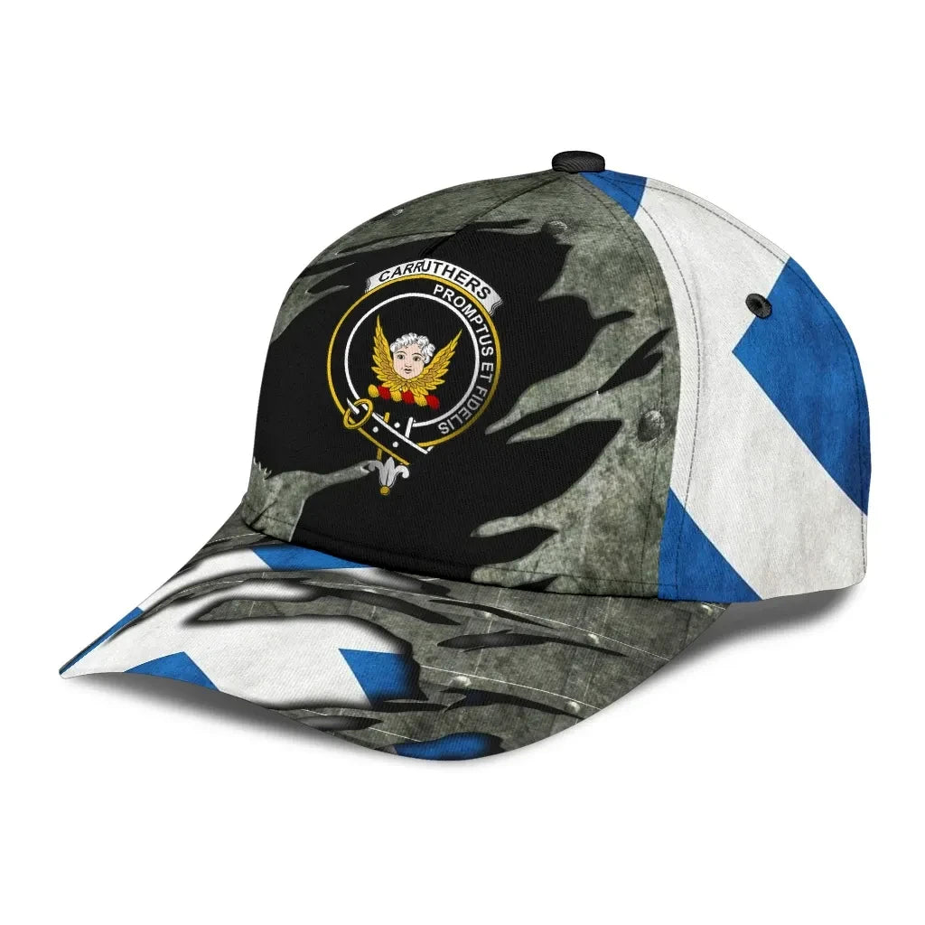 Clan Carruthers Tartan Crest Classic Cap XU61 Carruthers Tartan Tartan Cap   