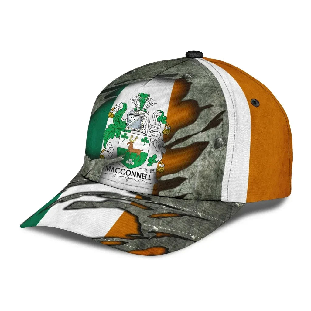 Clan Macconnell Coat Of Arms - Irish Family Crest Classic Cap JF69 Macconnell Coat Of Arms Irish Cap   