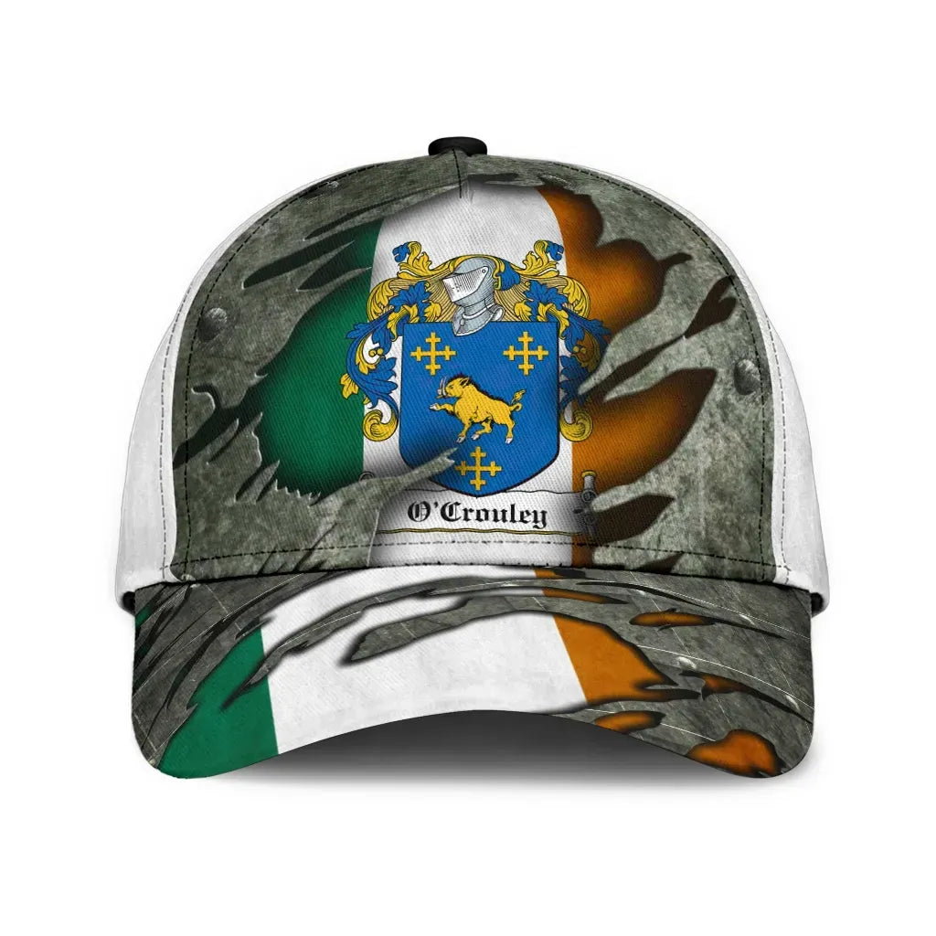 Clan Ocrouley Coat Of Arms - Irish Family Crest Classic Cap ZM19 Ocrouley Coat Of Arms Irish Cap   