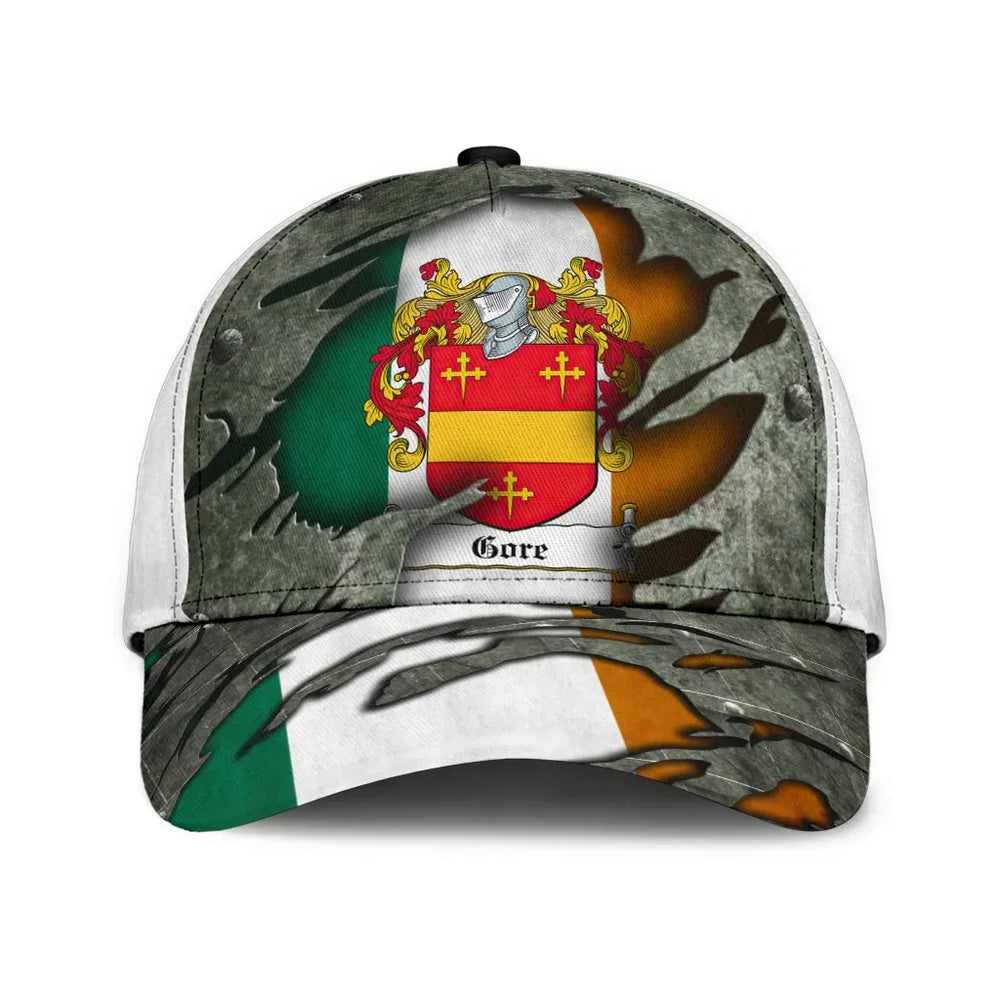 Clan Gore Coat Of Arms - Irish Family Crest Classic Cap TO32 Gore Coat Of Arms Irish Cap   