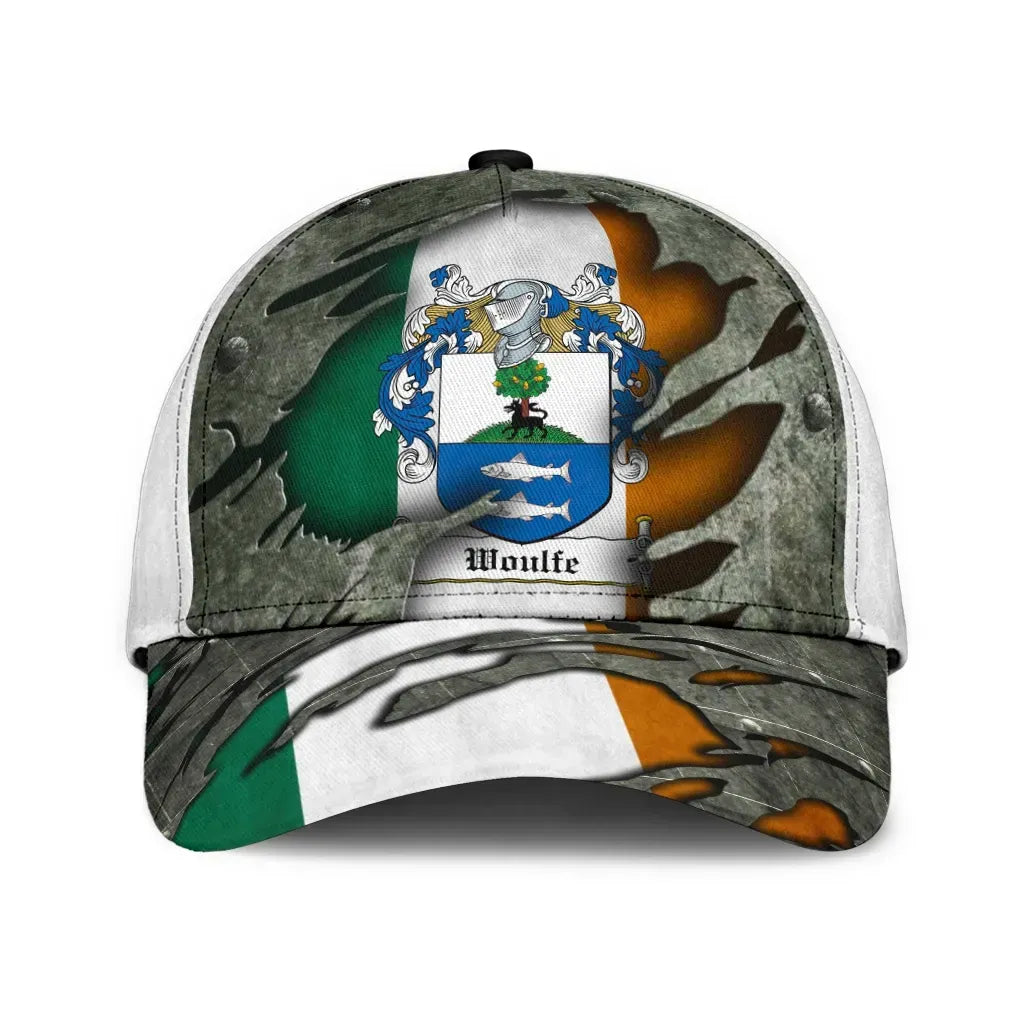 Clan Woulfe Coat Of Arms - Irish Family Crest Classic Cap PX22 Woulfe Coat Of Arms Irish Cap   