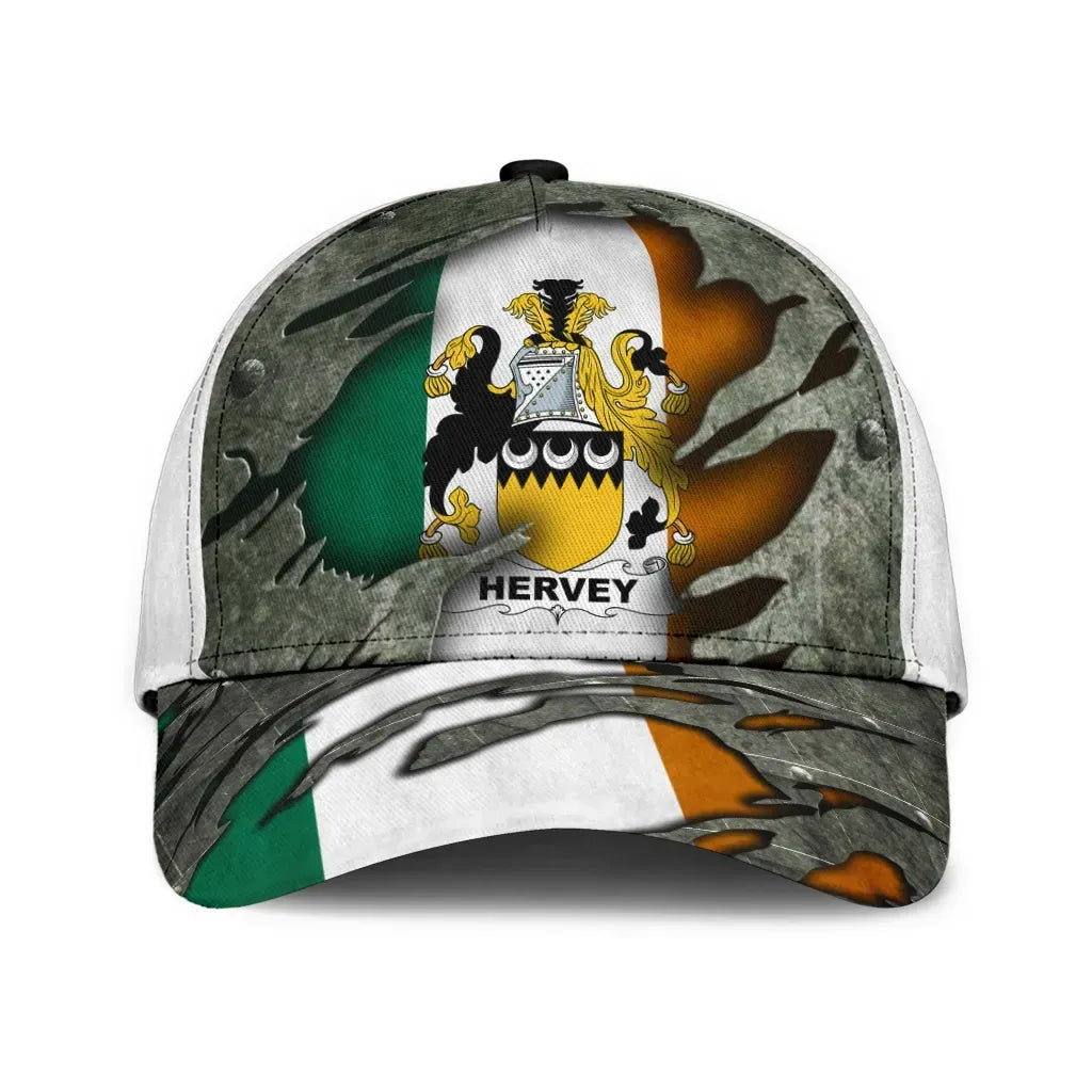Clan Hervey Coat Of Arms - Irish Family Crest Classic Cap AS67 Hervey Coat Of Arms Irish Cap   