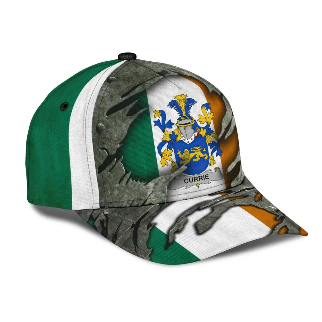 Clan Currie Coat Of Arms - Irish Family Crest Classic Cap OU67 Currie Coat Of Arms Irish Cap   