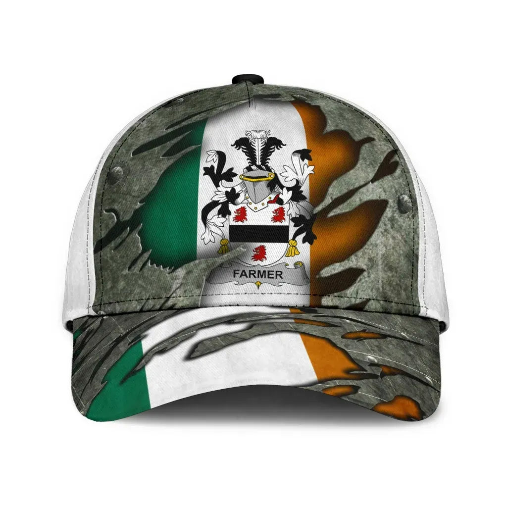 Clan Farmer Coat Of Arms - Irish Family Crest Classic Cap AA52 Farmer Coat Of Arms Irish Cap   
