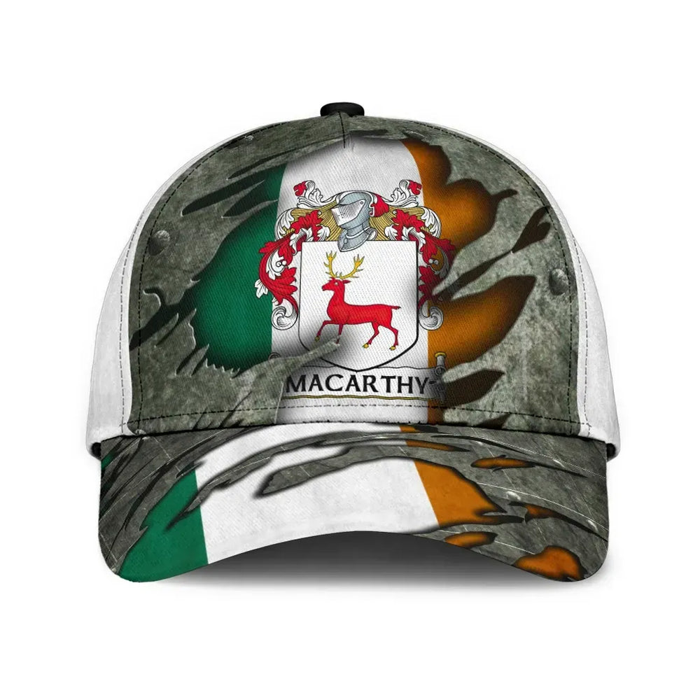 Clan Macarthy Coat Of Arms - Irish Family Crest Classic Cap DE73 Mccarthy Coat Of Arms Irish Cap   