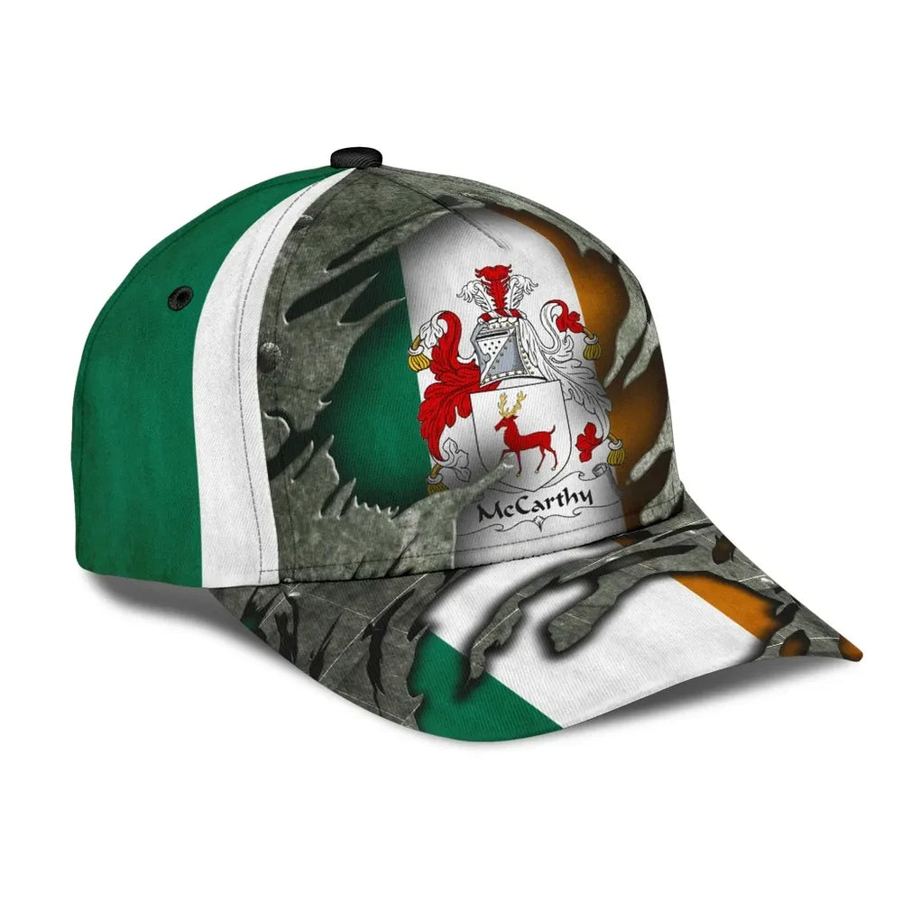 Clan McCarthy Coat of Arms - Irish Family Crest Classic Cap VQ92 Classic Cap - Ahearne Coat of Arms Classic Cap 3D Irish Cap   