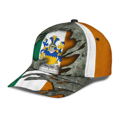 Clan Walter Coat Of Arms - Irish Family Crest Classic Cap PB76 Walter Coat Of Arms Irish Cap   