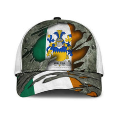 Clan Walter Coat Of Arms - Irish Family Crest Classic Cap PB76 Walter Coat Of Arms Irish Cap   
