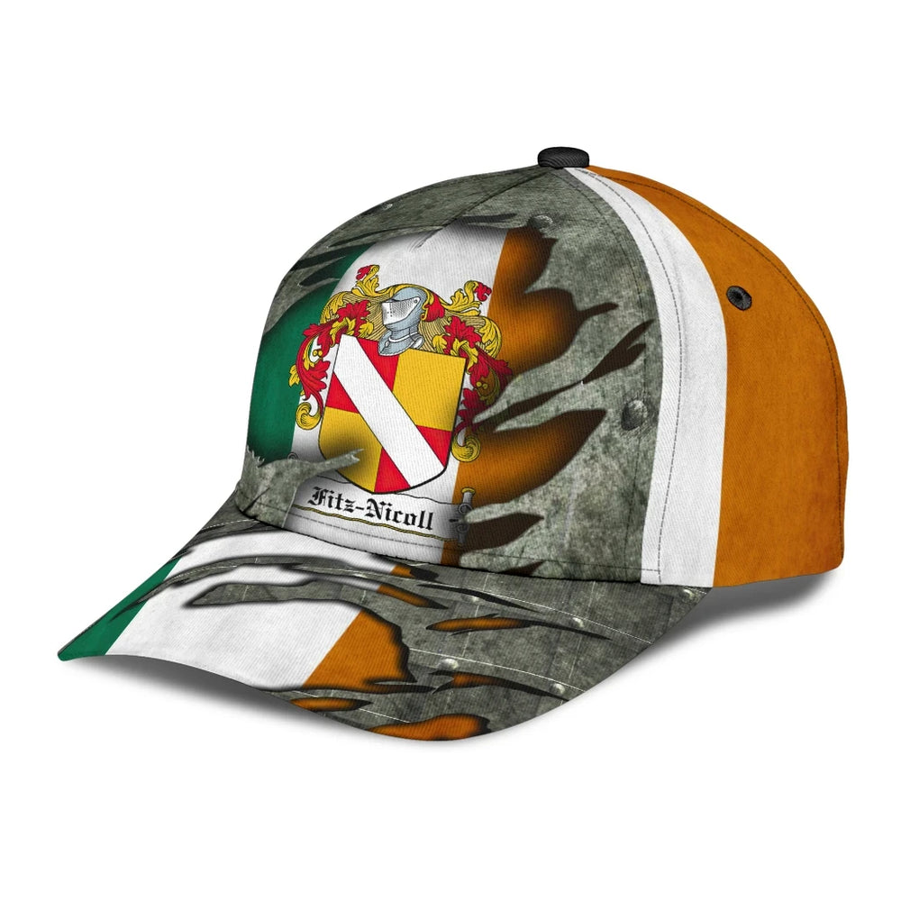 Clan Fitznicoll Coat Of Arms - Irish Family Crest Classic Cap VC81 Fitznicoll Coat Of Arms Irish Cap   
