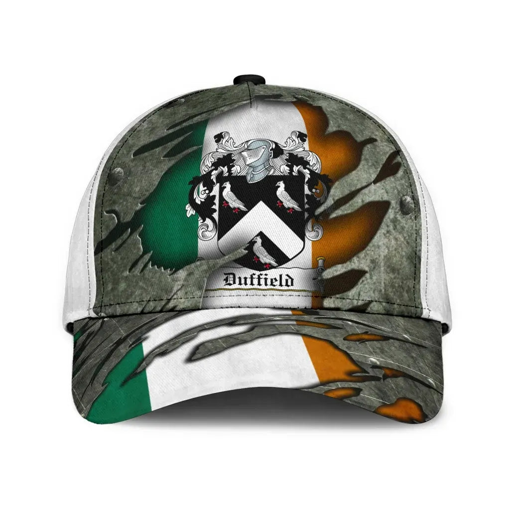 Clan Duffield Coat Of Arms - Irish Family Crest Classic Cap PX96 Duffield Coat Of Arms Irish Cap   