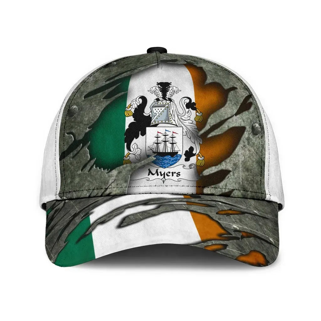 Clan Myers Coat Of Arms - Irish Family Crest Classic Cap DW45 Myers Coat Of Arms Irish Cap   
