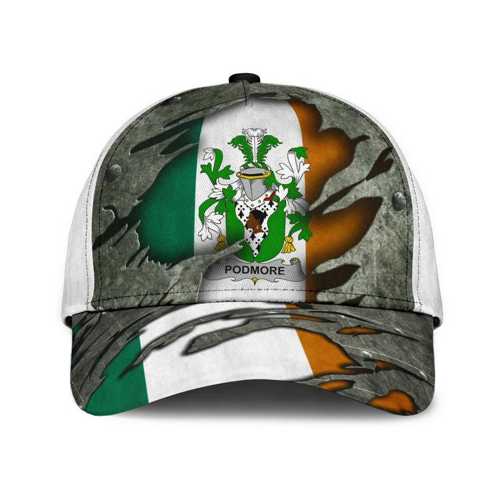 Clan Podmore Coat Of Arms - Irish Family Crest Classic Cap AH42 Podmore Coat Of Arms Irish Cap   