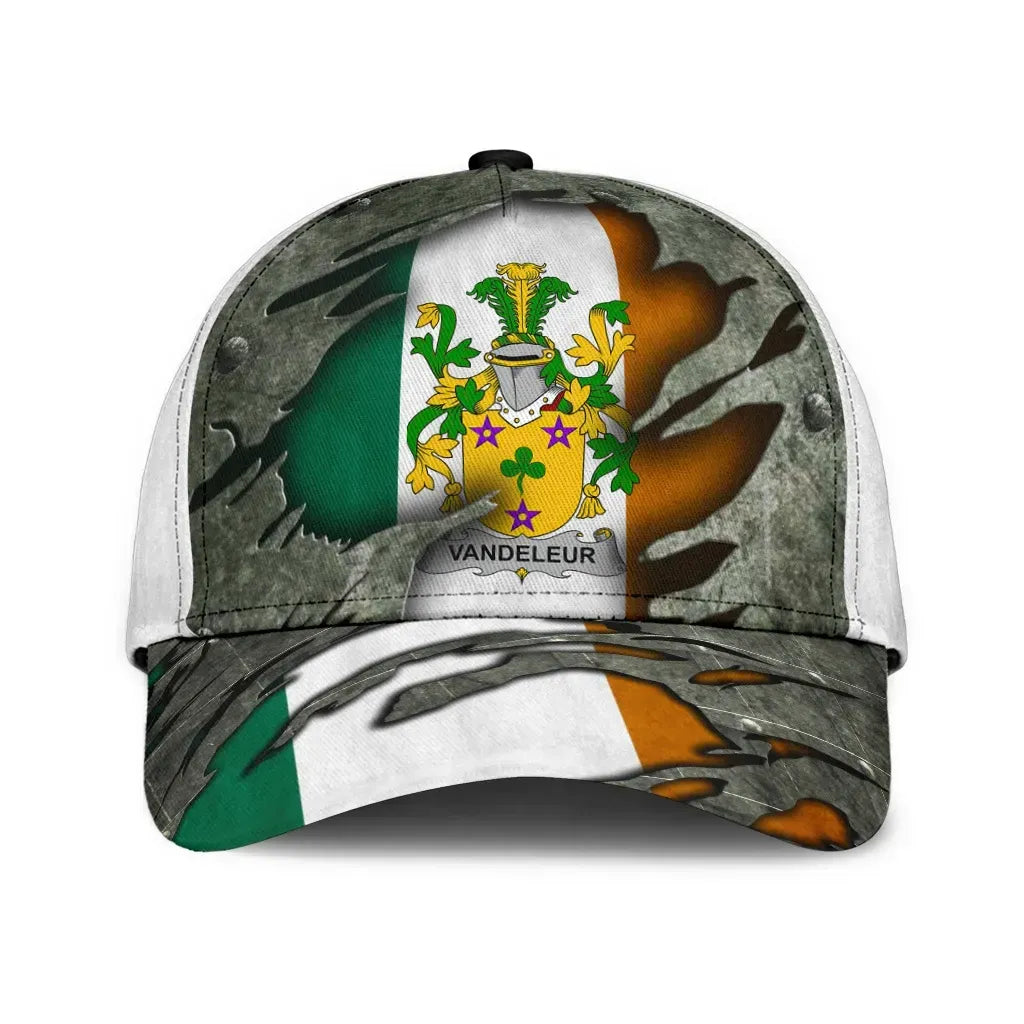 Clan Vandeleur Coat Of Arms - Irish Family Crest Classic Cap KY50 Vandeleur Coat Of Arms Irish Cap   