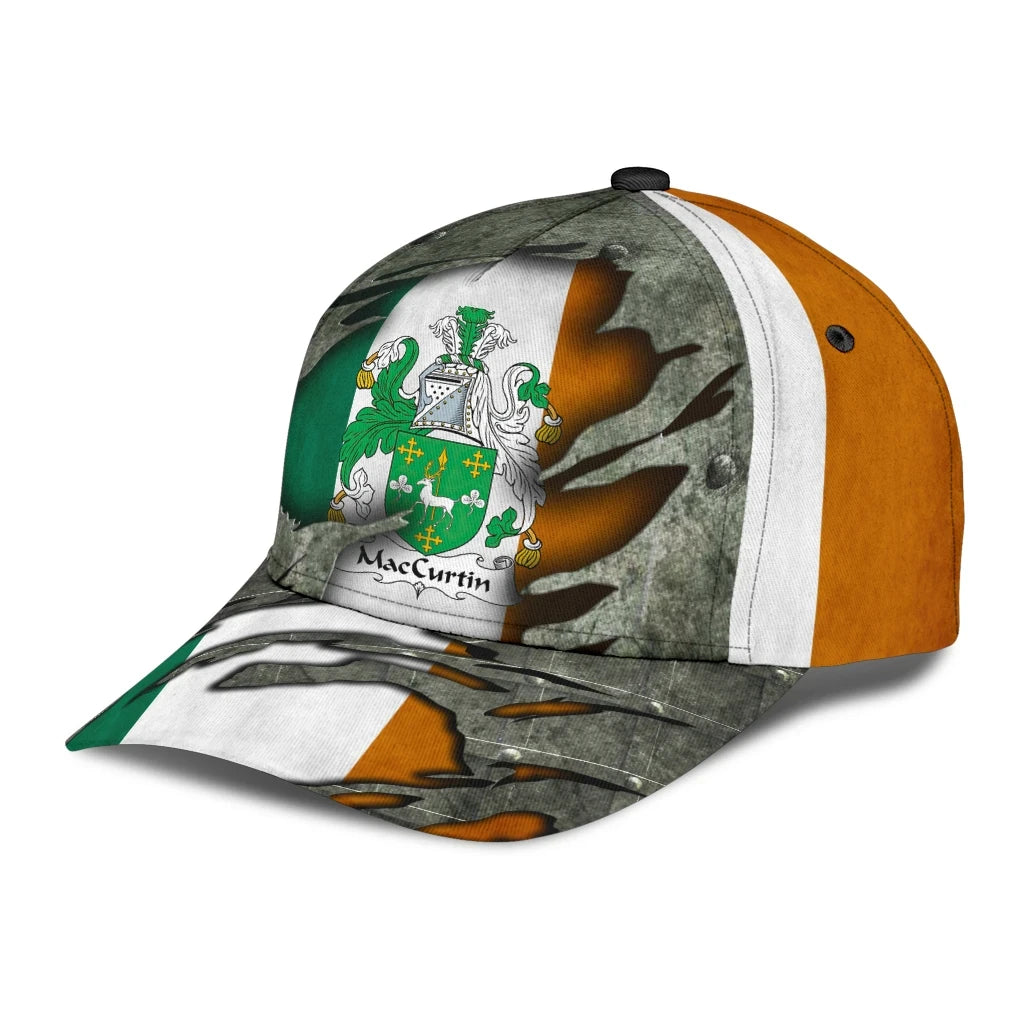 Clan Maccurtin Coat Of Arms - Irish Family Crest Classic Cap QE46 Maccurtin Coat Of Arms Irish Cap   