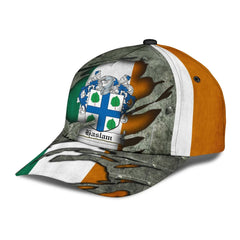 Clan Haslam Coat Of Arms - Irish Family Crest Classic Cap MA75 Haslam Coat Of Arms Irish Cap   