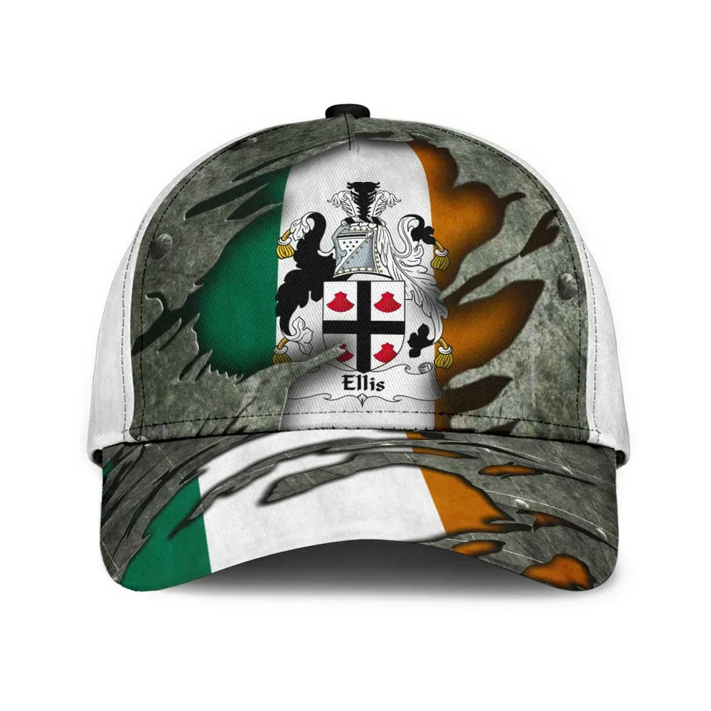 Clan Ellis Coat Of Arms - Irish Family Crest Classic Cap IA12 Ellis Coat Of Arms Irish Cap   