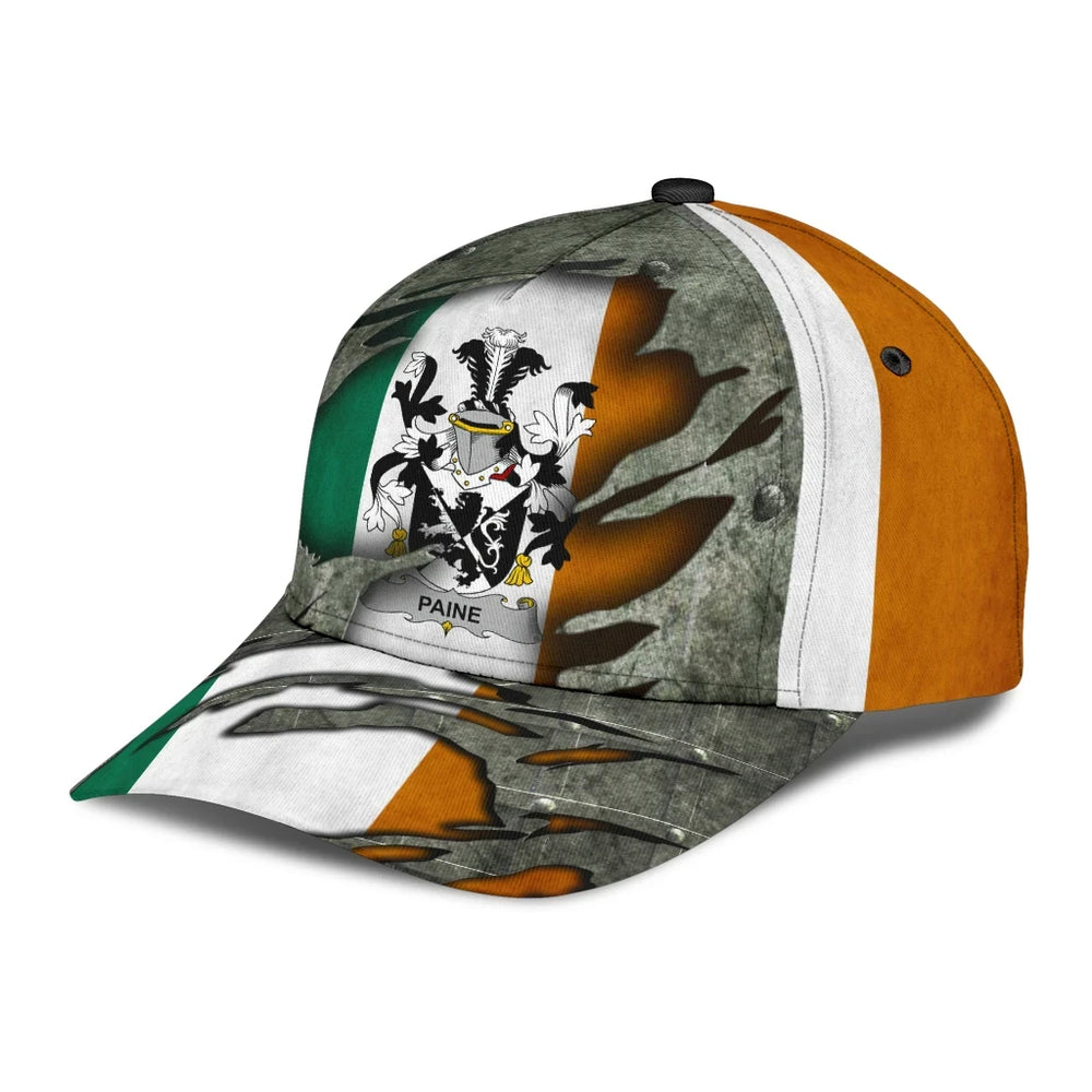 Clan Paine Coat Of Arms - Irish Family Crest Classic Cap EK52 Paine Coat Of Arms Irish Cap   