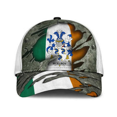 Clan Mcelroyarms - Irish Family Crest Classic Cap EN78 Mcelroyarms Irish Cap   