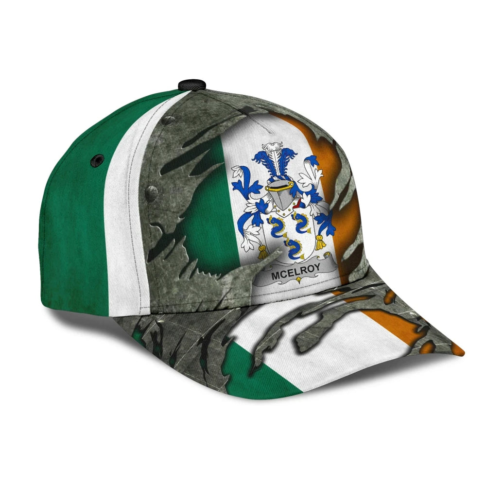Clan Mcelroyarms - Irish Family Crest Classic Cap EN78 Mcelroyarms Irish Cap   