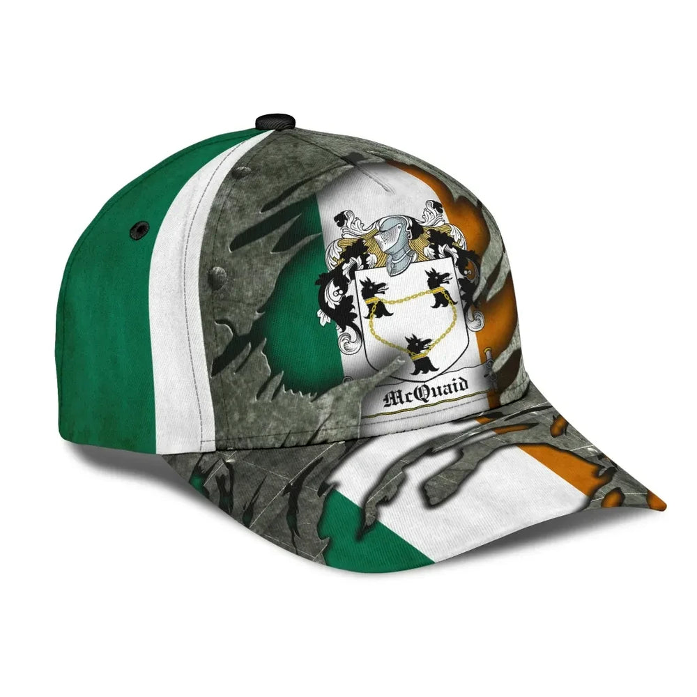 Clan Mcquaid Coat Of Arms - Irish Family Crest Classic Cap DW51 Mcquaid Coat Of Arms Irish Cap   