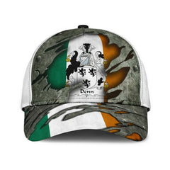 Clan Denn Coat Of Arms - Irish Family Crest Classic Cap EL62 Denn Coat Of Arms Irish Cap   