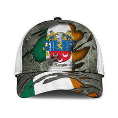 Clan Mclaughlin Coat Of Arms - Irish Family Crest Classic Cap RP87 Mclaughlin Coat Of Arms Irish Cap   