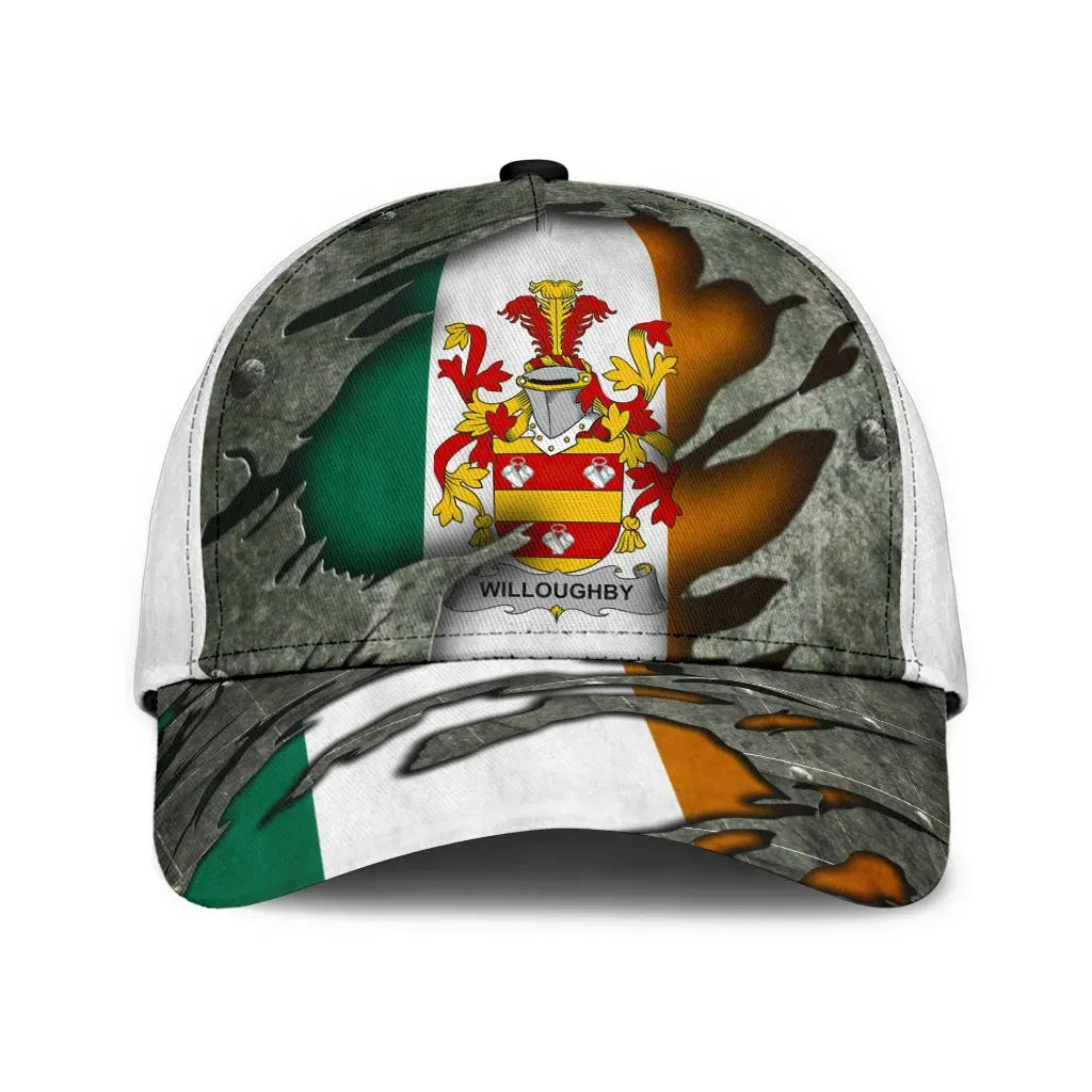 Clan Willoughby Coat Of Arms - Irish Family Crest Classic Cap CS46 Willoughby Coat Of Arms Irish Cap   