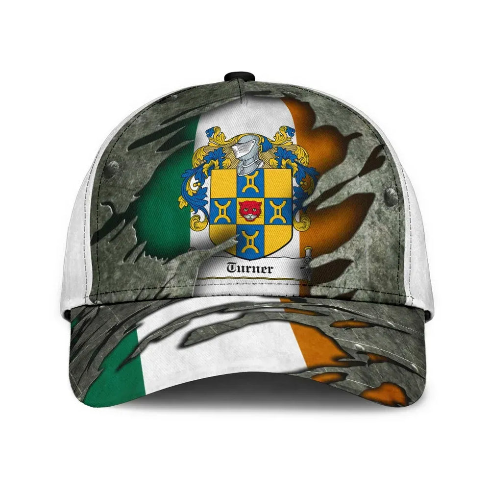Clan Turner Coat Of Arms - Irish Family Crest Classic Cap DW65 Turner Coat Of Arms Irish Cap   