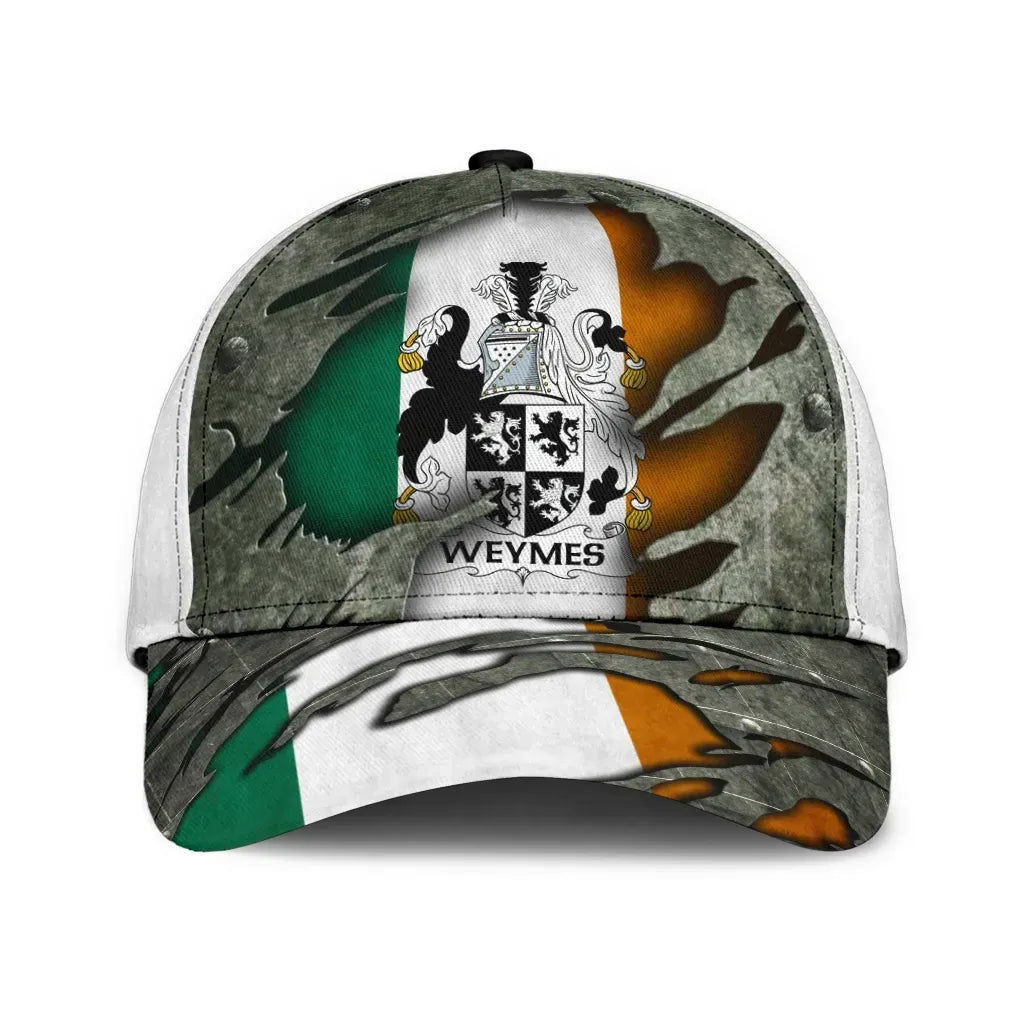 Clan Weymes Coat Of Arms - Irish Family Crest Classic Cap OS57 Weymes Coat Of Arms Irish Cap   