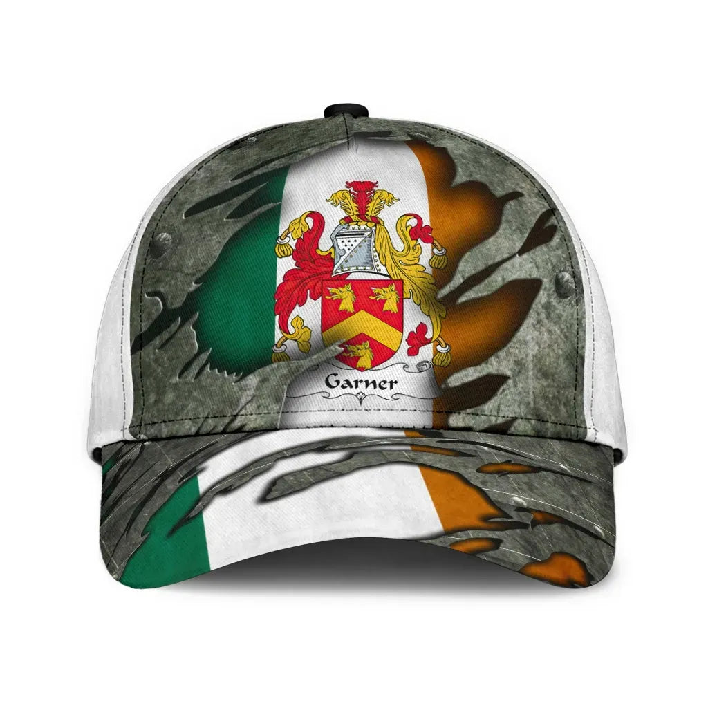 Clan Garner Coat Of Arms - Irish Family Crest Classic Cap PK85 Garner Coat Of Arms Irish Cap   