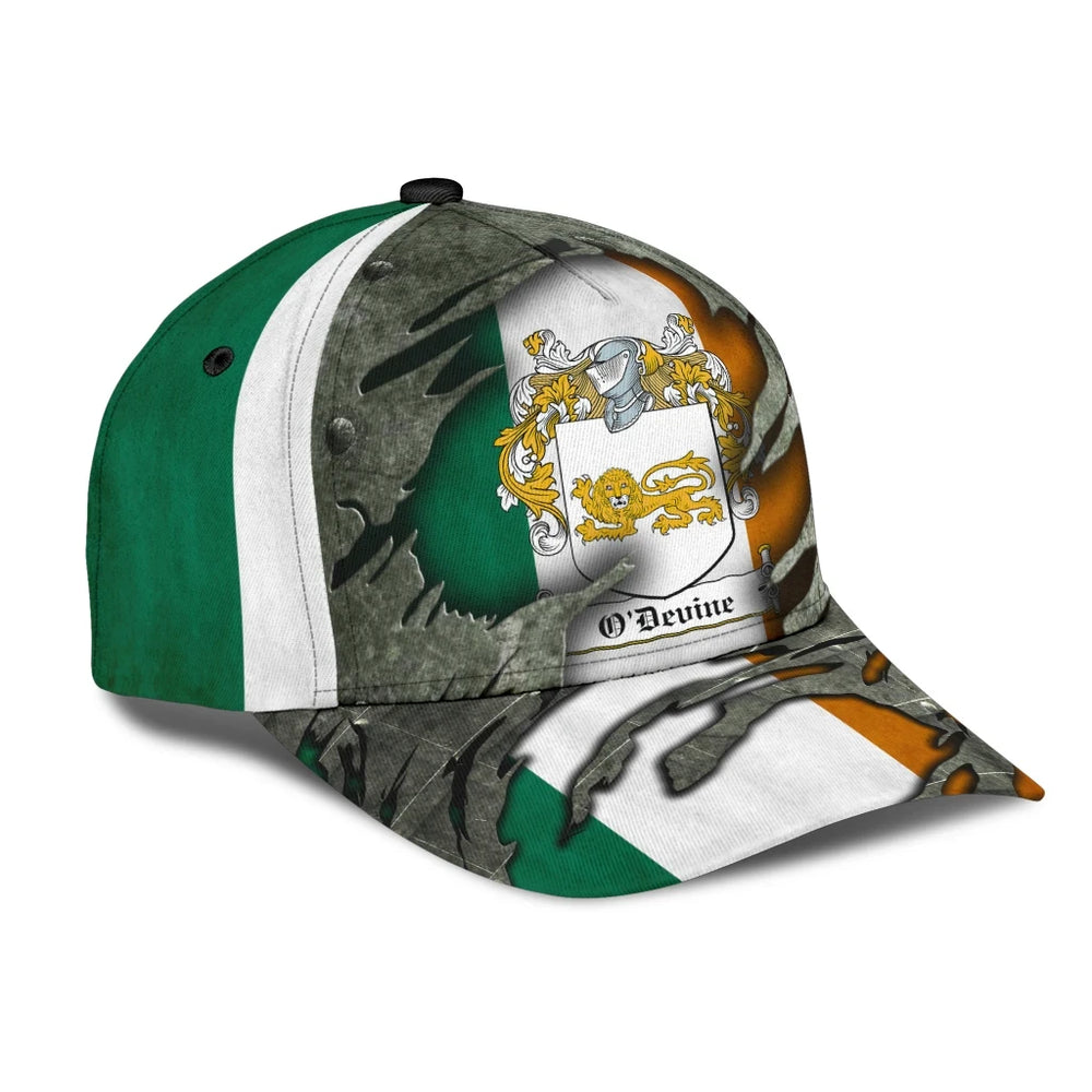 Clan Odevine Coat Of Arms - Irish Family Crest Classic Cap ED80 Odevine Coat Of Arms Irish Cap   