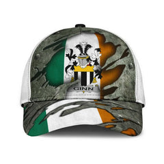Clan Ginn Coat Of Arms - Irish Family Crest Classic Cap DI58 Ginn Coat Of Arms Irish Cap   