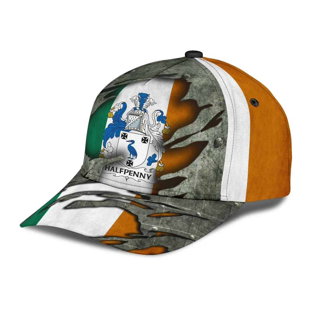 Clan Halfpenny Coat Of Arms - Irish Family Crest Classic Cap IR37 Halfpenny Coat Of Arms Irish Cap   