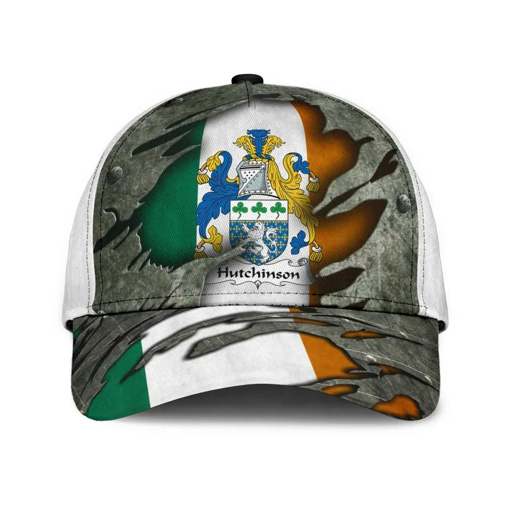 Clan Hutchinson Coat Of Arms - Irish Family Crest Classic Cap XH99 Hutchinson Coat Of Arms Irish Cap   