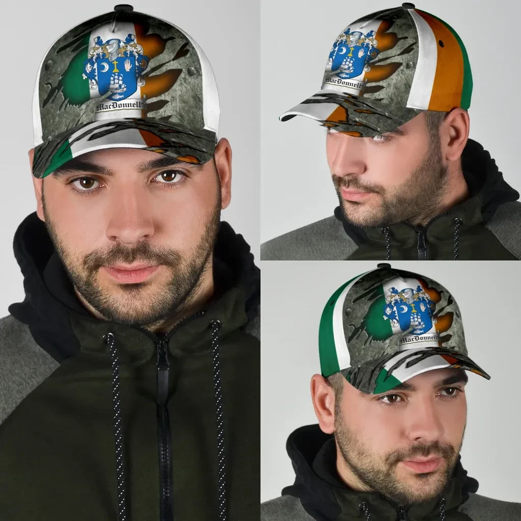 Clan Macdonnell Coat Of Arms - Irish Family Crest Classic Cap XG20 Macdonnell Coat Of Arms Irish Cap   